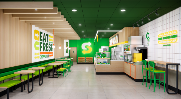 Subway with New Restaurant Design 