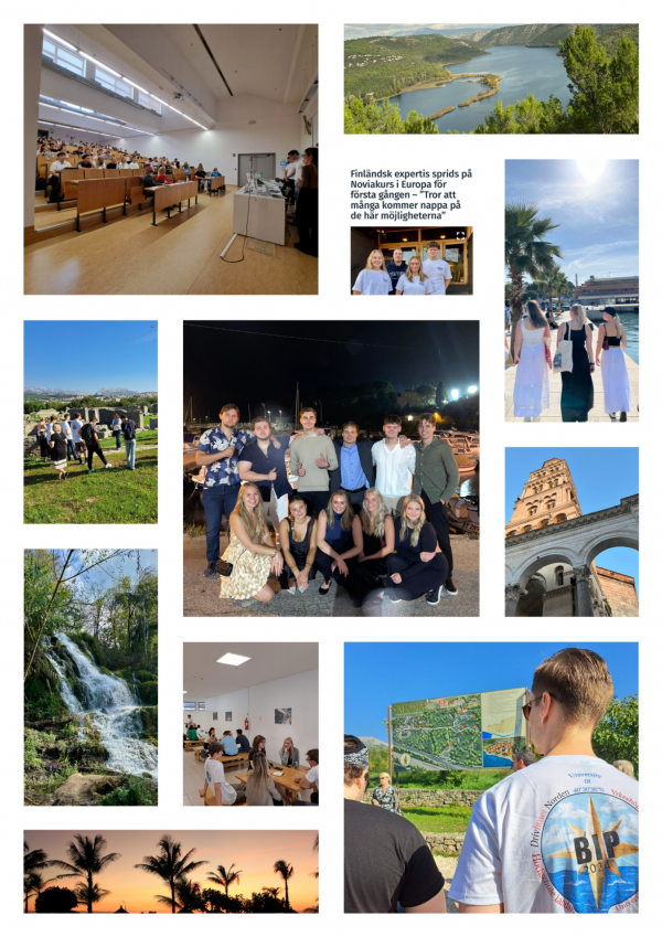 Ett kollage med bilder från BIP-kursen International Innovations