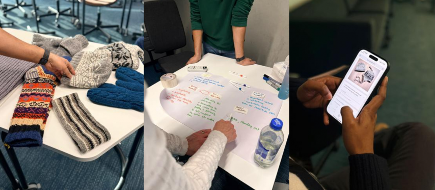 A collage of three pictures from different parts of the workshop mentioned in the text.